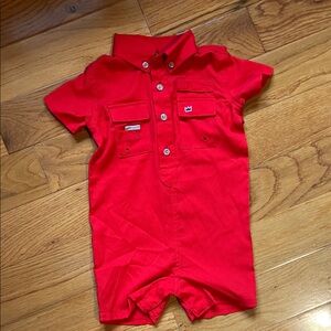 Crown & Ivy Vibrant Red Baby Romper